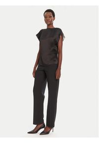 BOSS Spodnie materiałowe Tilda9 50546613 Czarny Straight Fit. Kolor: czarny. Materiał: wełna #4