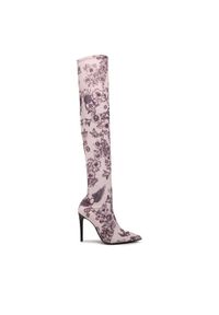 Pinko - PINKO Muszkieterki Laurence Stivale PE 23 BLKS1 100672 A0O9 Beżowy. Kolor: beżowy. Materiał: materiał