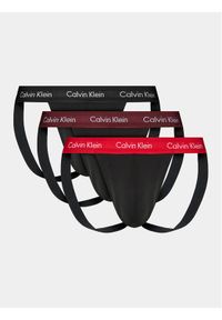 Calvin Klein Komplet 3 par slipów Jock Strap Jock Strap 3Pk 000NB3054A Czarny. Kolor: czarny. Materiał: bawełna