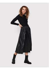 only - ONLY Bluzka Emma 15180040 Czarny Slim Fit. Kolor: czarny. Materiał: syntetyk, wiskoza #3