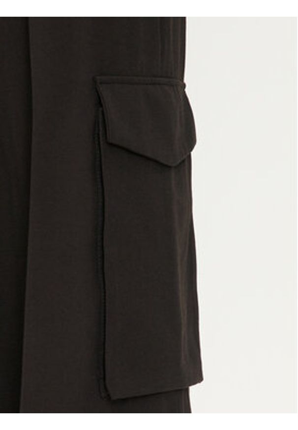 Hugo Spodnie palazzo Himana 50518970 Czarny Regular Fit. Kolor: czarny. Materiał: wiskoza