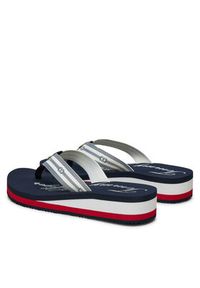 TOMMY HILFIGER - Tommy Hilfiger Japonki Im Th Signature Beach Sandal FW0FW08369 Granatowy. Kolor: niebieski. Materiał: materiał