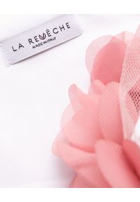 LA REVECHE - Dół od bikini Shayna​. Kolor: biały. Materiał: tkanina. Wzór: aplikacja, kwiaty #3