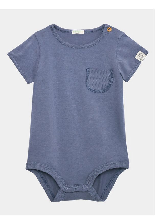 United Colors of Benetton - United Colors Of Benetton Body dziecięce 3P4ZAB00B Niebieski Regular Fit. Kolor: niebieski. Materiał: bawełna