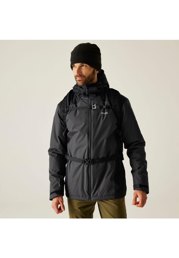 Regatta - Kurtka męska zimowa ocieplana Thornridge. Kolor: szary, wielokolorowy, brązowy. Materiał: tkanina, puch. Sezon: zima. Sport: turystyka piesza