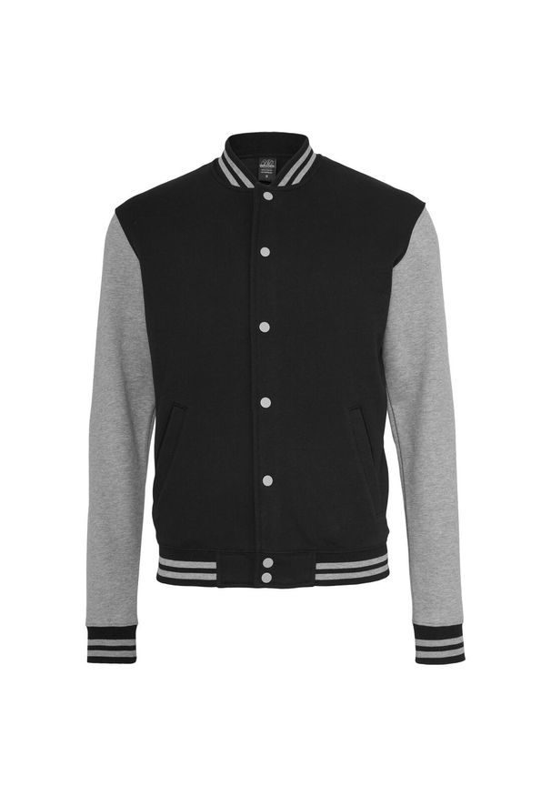 Urban Classics - Kurtka Urban Classic 2-tone college sweat. Kolor: czarny, szary, wielokolorowy