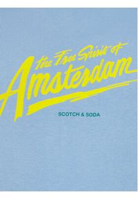 Scotch & Soda T-Shirt 169945 Błękitny Regular Fit. Kolor: niebieski. Materiał: bawełna #3