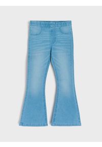 Sinsay - Spodnie jeansowe flare - niebieski. Kolor: niebieski #1