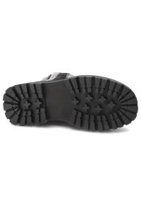 Czarne Botki Pollonus Ocieplane Obuwie Damskie. Kolor: czarny. Materiał: skóra, futro, syntetyk. Szerokość cholewki: normalna #8