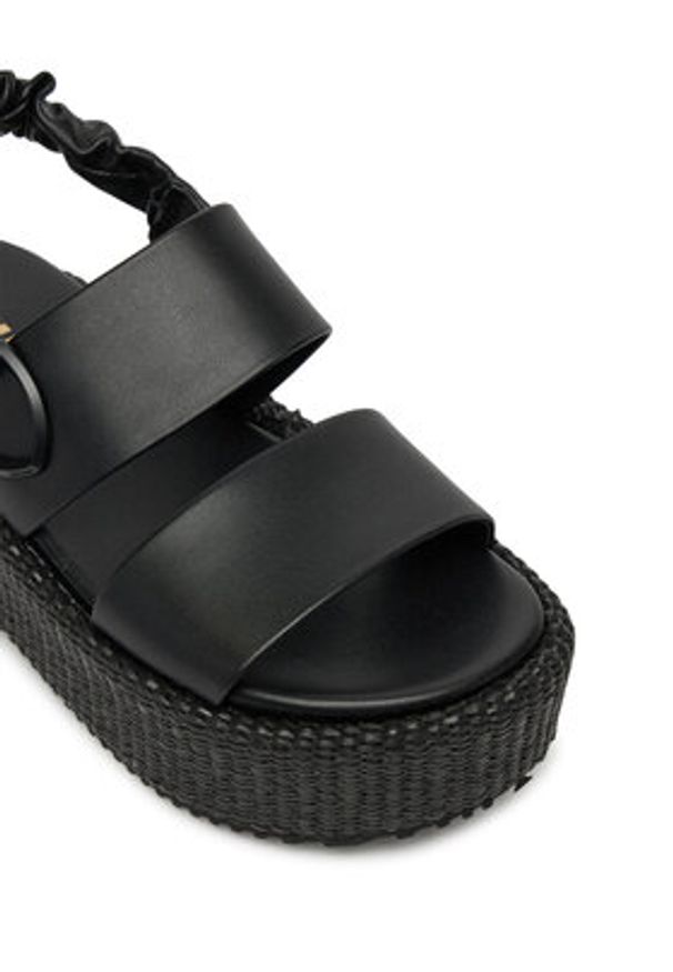 Blauer Sandały S5OPAL04/RAF Czarny. Kolor: czarny. Materiał: skóra