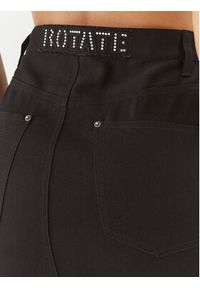 ROTATE Spódnica jeansowa Twill 100534100 Czarny Regular Fit. Kolor: czarny. Materiał: bawełna