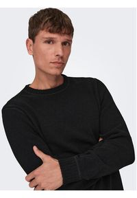 Only & Sons Sweter Ese 22023172 Czarny Regular Fit. Kolor: czarny. Materiał: syntetyk #3