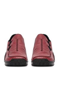 Rieker Półbuty L1751-35 Bordowy. Kolor: czerwony. Materiał: skóra #7