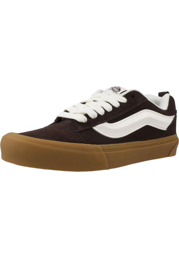 Tenisówki Vans Model Knu Skool Kolor Brązowy. Kolor: brązowy. Materiał: tkanina, skóra