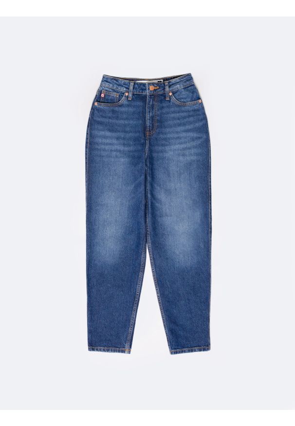 Big-Star - Jeansy damskie mom jeans niebieskie Silla 620. Okazja: na co dzień. Stan: podwyższony. Kolor: niebieski. Styl: casual, elegancki