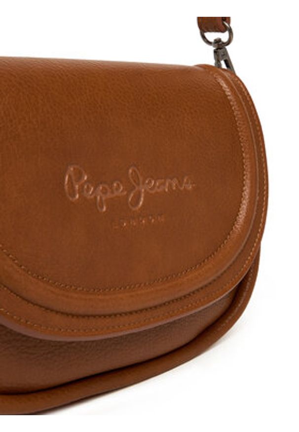 Pepe Jeans Torebka Crisha Code PL0300006 Brązowy. Kolor: brązowy. Materiał: skórzane