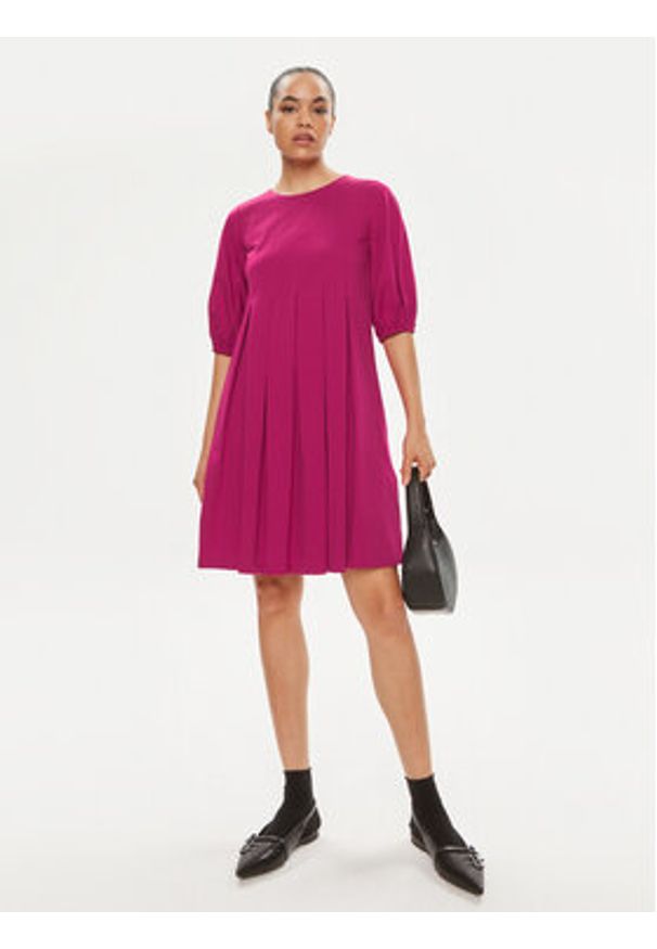Weekend Max Mara Sukienka koktajlowa Jumbo 2415621072650 Różowy Regular Fit. Kolor: różowy. Materiał: bawełna. Styl: wizytowy