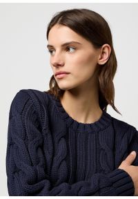 Wrangler - DAMSKI SWETER WRANGLER CABLE KNIT CREW DARK NAVY 112370798 #2