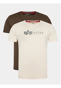 Alpha Industries Komplet 2 t-shirtów Alpha Label T 2 118534 Kolorowy Regular Fit. Materiał: bawełna. Wzór: kolorowy