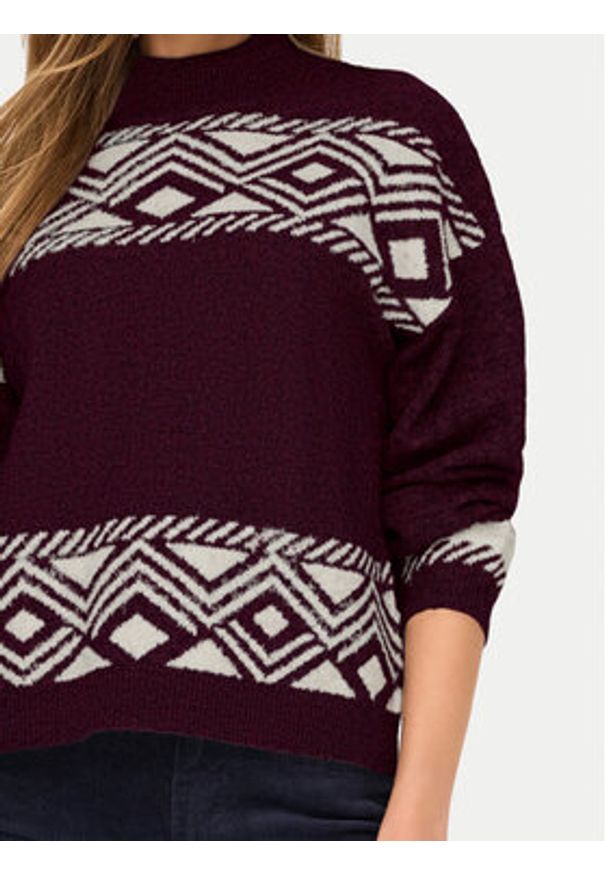 only - ONLY Golf Victoria 15321179 Fioletowy Regular Fit. Typ kołnierza: golf. Kolor: fioletowy. Materiał: syntetyk