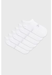Under Armour skarpetki (6-pack) damskie kolor biały. Kolor: biały