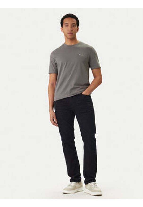 Hugo - HUGO T-Shirt Dero222 50466158 Szary Regular Fit. Kolor: szary. Materiał: bawełna