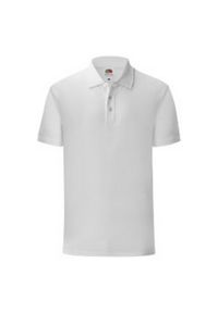 FRUIT OF THE LOOM - Koszulka Polo Męska Iconic. Typ kołnierza: polo. Kolor: biały