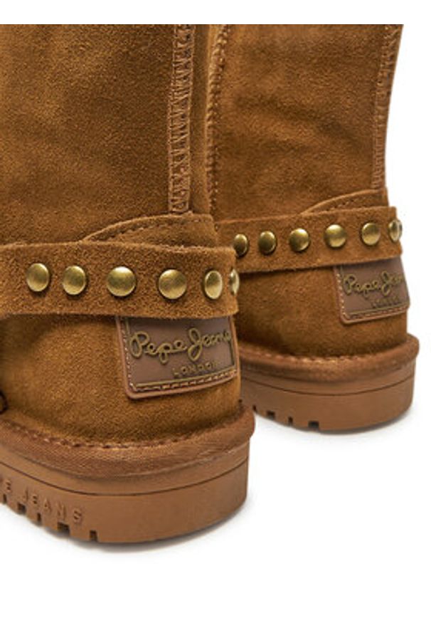 Pepe Jeans Śniegowce PLS50532 Brązowy. Kolor: brązowy. Materiał: zamsz, skóra