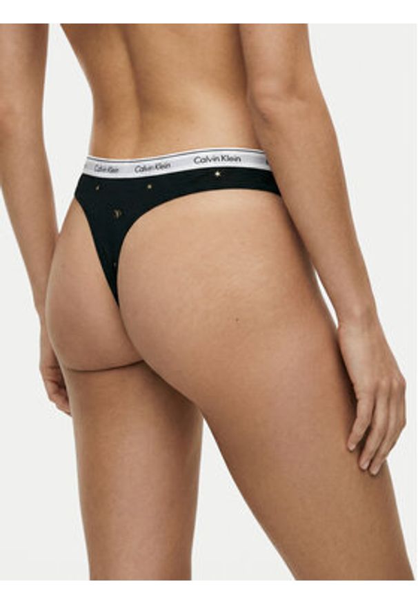 Calvin Klein Underwear Stringi 000QD5043E Czarny. Kolor: czarny. Materiał: bawełna
