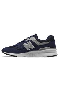 Buty męskie New Balance CM997HCE - granatowe. Okazja: na co dzień. Kolor: niebieski. Materiał: materiał, tworzywo sztuczne, zamsz, syntetyk. Szerokość cholewki: normalna #4