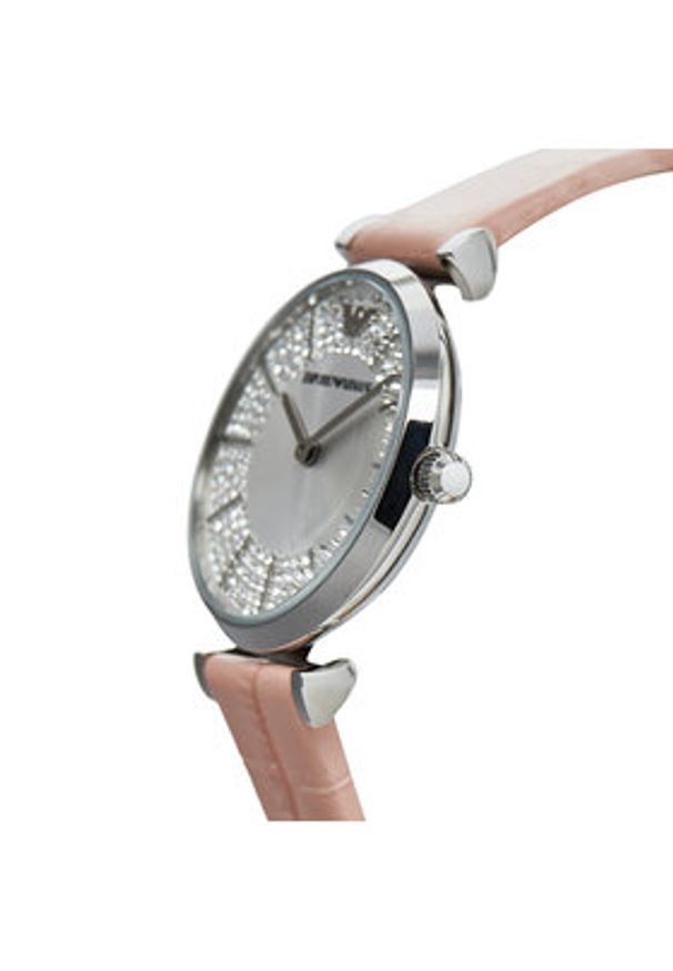 Emporio Armani Zegarek AR11543 Różowy. Kolor: różowy. Materiał: skóra