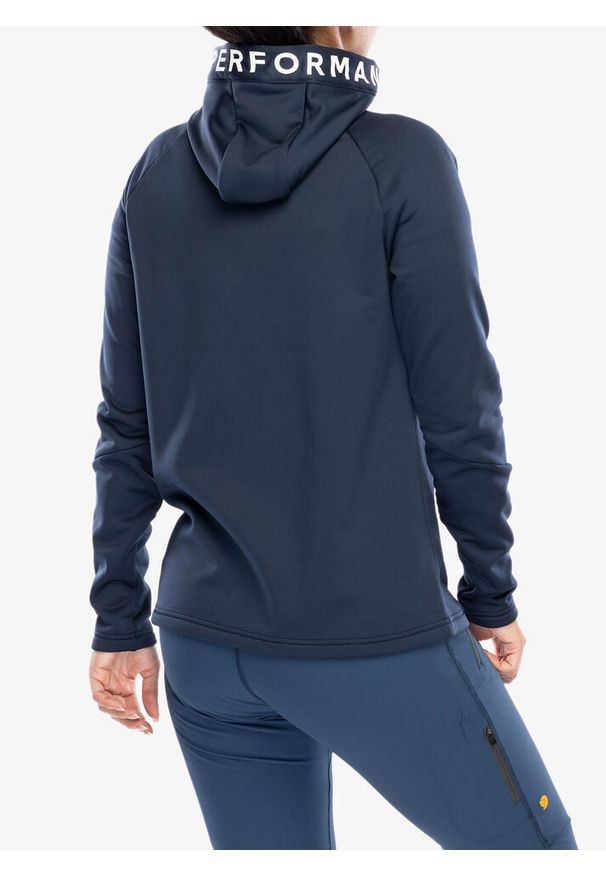 Bluza polarowa damska Peak Performance Rider Zip Hood. Kolor: niebieski. Materiał: polar