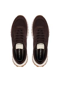 Emporio Armani Sneakersy EM005746 AF25311 U6032 Brązowy ciemny. Kolor: brązowy. Materiał: materiał #4