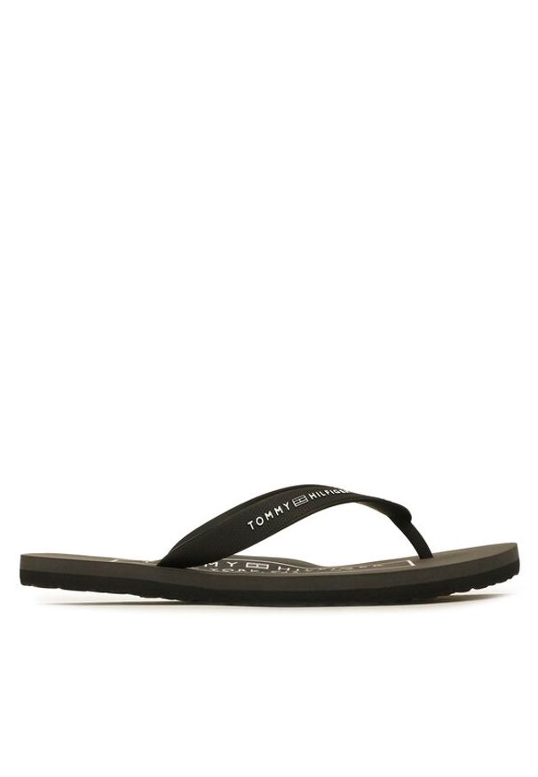 TOMMY HILFIGER - Tommy Hilfiger Japonki Rubber Hilfiger Beach Sandal FM0FM04468 Czarny. Kolor: czarny