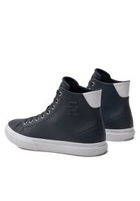 TOMMY HILFIGER - Tommy Hilfiger Sneakersy Th Hi Vulc Street Lth Ess FM0FM04897 Niebieski. Kolor: niebieski. Materiał: skóra #3