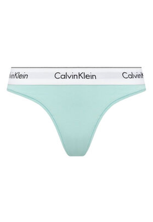 Calvin Klein Underwear Stringi 0000F3786E Zielony. Kolor: zielony. Materiał: bawełna