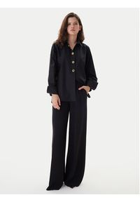 Karl Lagerfeld - KARL LAGERFELD Koszula B1W11012 Czarny Regular Fit. Typ kołnierza: dekolt w karo. Kolor: czarny. Materiał: bawełna #2