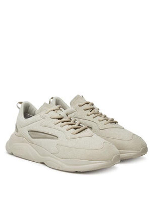 Hugo - HUGO Sneakersy Leon 50548504 Beżowy. Kolor: beżowy. Materiał: skóra