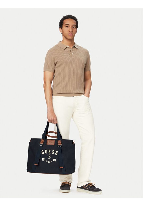 Guess Torba weekendowa HMOSCM P6246 Granatowy. Kolor: niebieski. Materiał: materiał