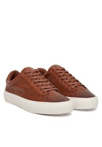 TOMMY HILFIGER - Tommy Hilfiger Sneakersy Premium Dress Cupsole Cognac FM0FM05771 Brązowy. Kolor: brązowy. Materiał: skóra #5