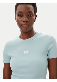 Calvin Klein Jeans T-Shirt J20J225245 Niebieski Slim Fit. Kolor: niebieski. Materiał: bawełna