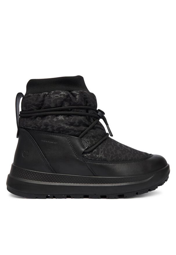 ecco - ECCO Śniegowce Solice 42022361405 Czarny. Kolor: czarny. Materiał: materiał