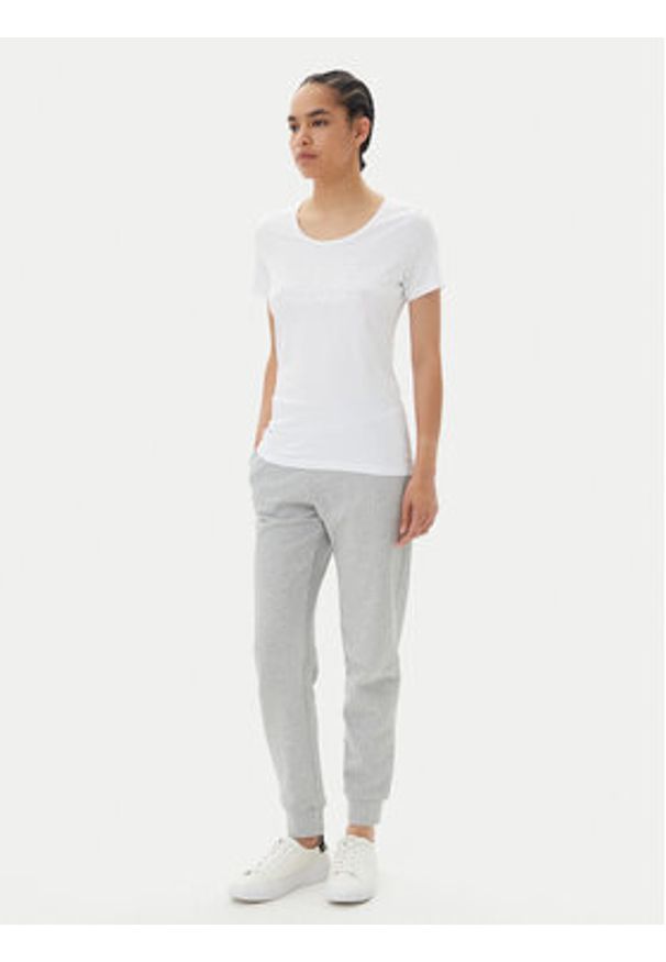 EA7 Emporio Armani T-Shirt 7W000094 AF10373 U0002 Biały Slim Fit. Kolor: biały. Materiał: bawełna