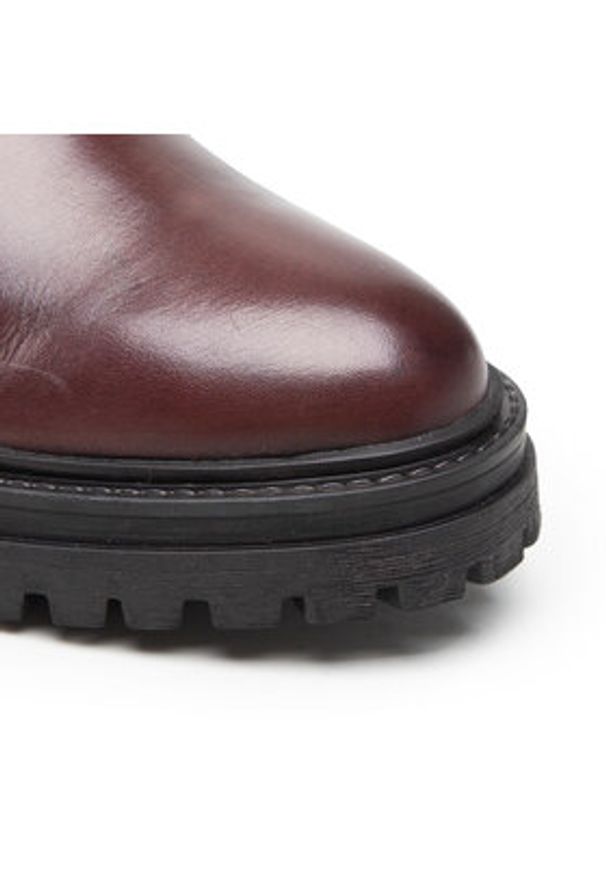 Geox Botki D Iridea D D26HRD 0436W C0044 Bordowy. Kolor: czerwony. Materiał: skóra