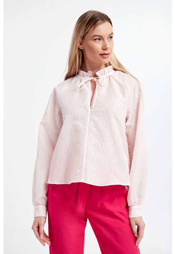 Samsoe & Samsoe - Bluzka damska z kołnierzykiem SAMSØE SAMSØE