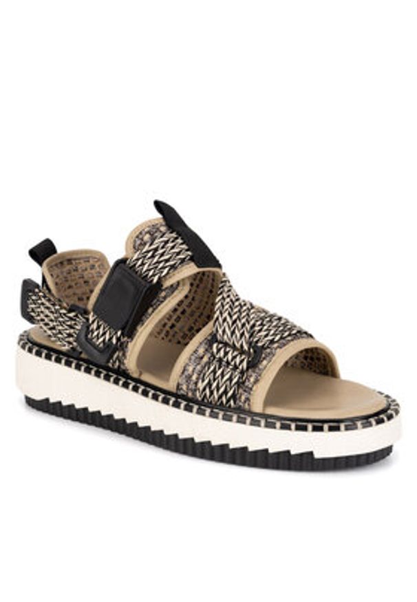 Badura Sandały BEKI-01W3-006 Kolorowy. Materiał: materiał. Wzór: kolorowy