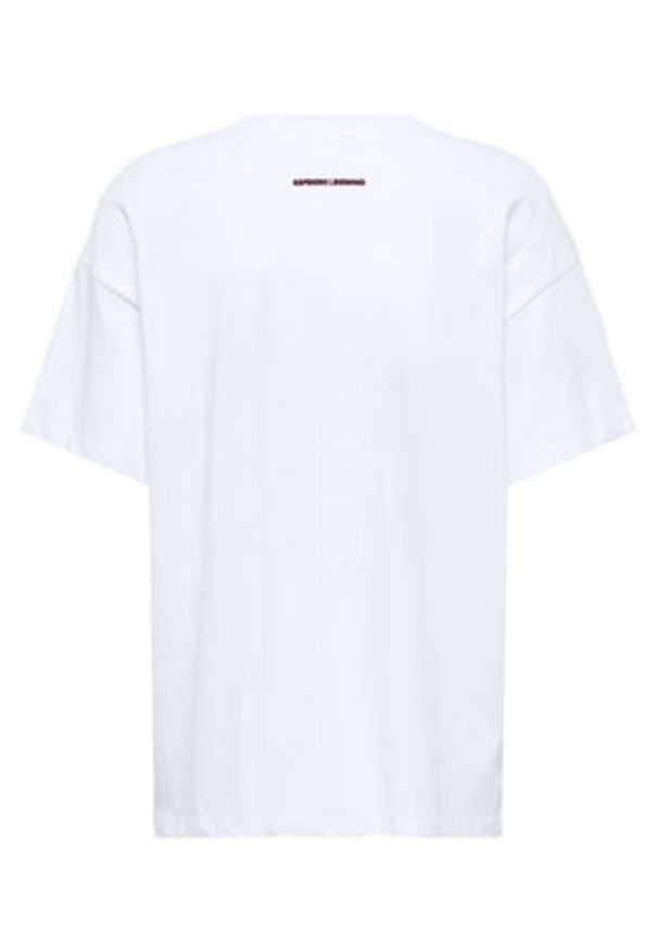 only - ONLY T-Shirt Vivvi 15346761 Biały Regular Fit. Kolor: biały. Materiał: bawełna