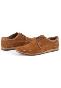 KOMODO Buty Męskie mokasyny 875 camel wielokolorowe pomarańczowe. Kolor: pomarańczowy, wielokolorowy. Materiał: jeans, syntetyk, skóra. Styl: elegancki #7