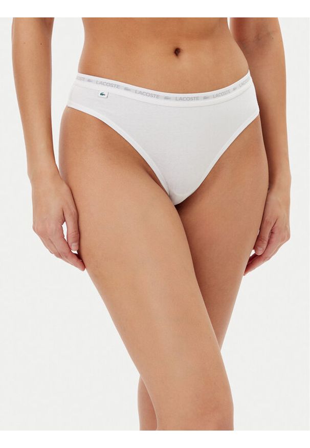 Lacoste Komplet 3 par stringów 8F1341 Kolorowy. Materiał: bawełna. Wzór: kolorowy