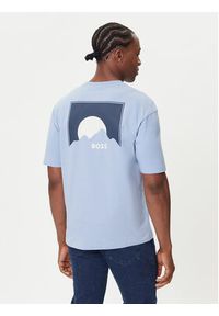 BOSS T-Shirt Te_Move 50547087 Błękitny Relaxed Fit. Kolor: niebieski. Materiał: bawełna